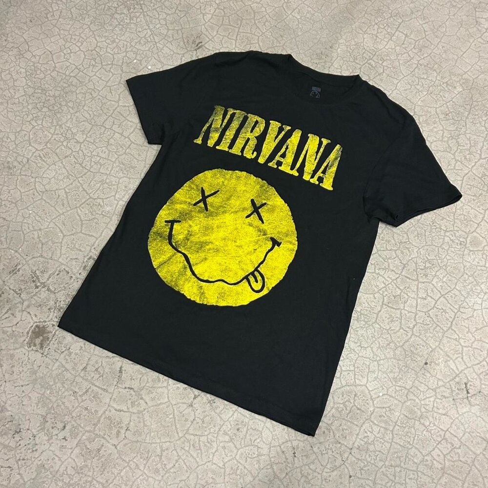 Black and Yellow Nirvana Band Shirt